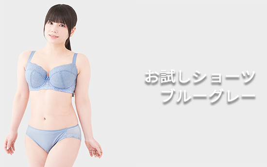お試しショーツ ブルーグレー