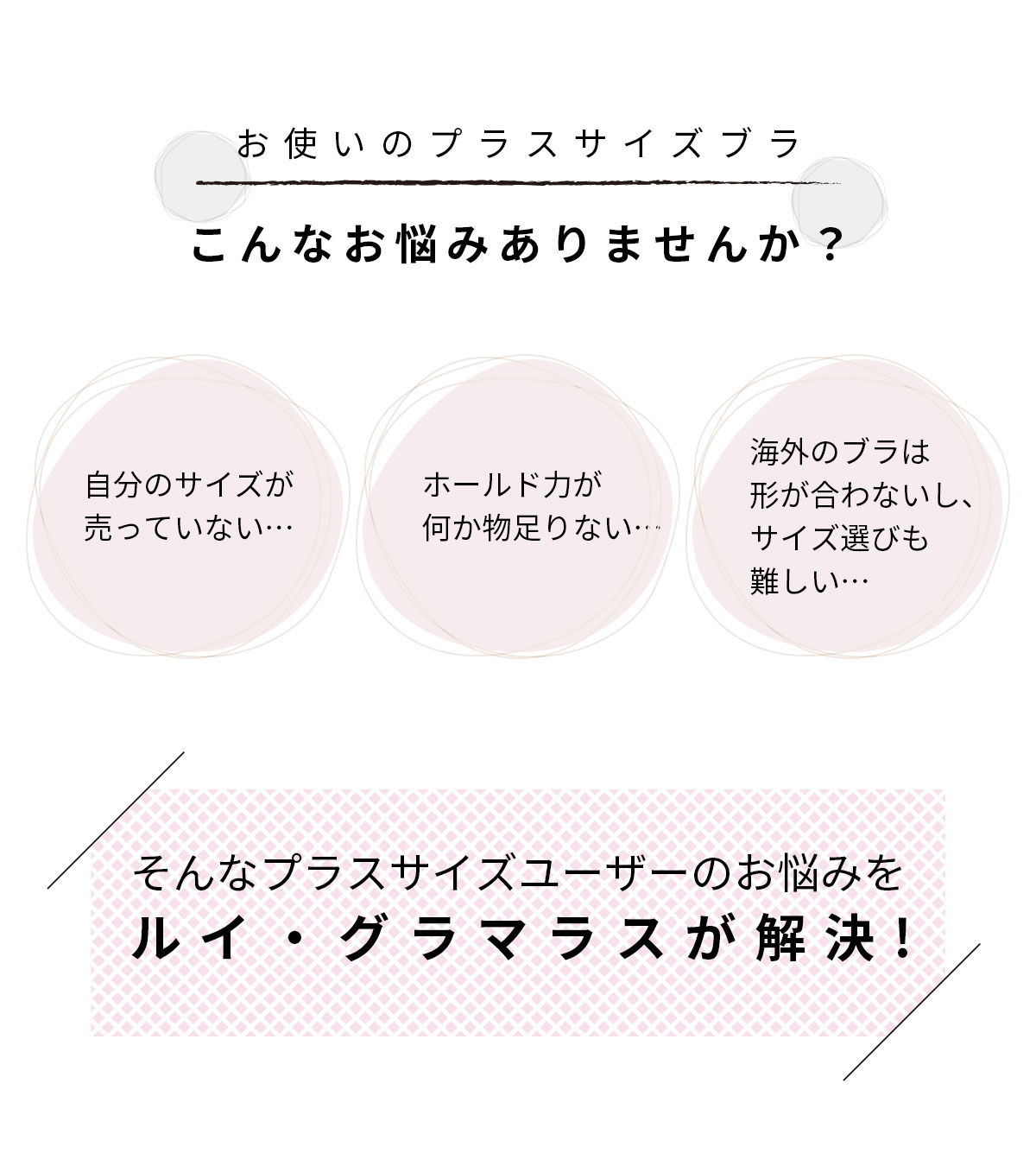 ルイ・グラマラスのプラスサイズ(カップLまで アンダー100まで対応)